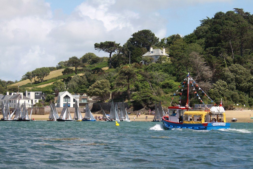 ferry and sailing boats